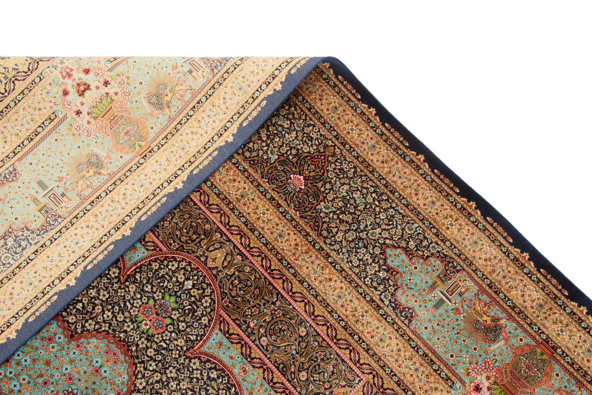 Rechteck Teppich Ghom Design in Dunkelblau von Hadorn™ - Lifestyle Image
