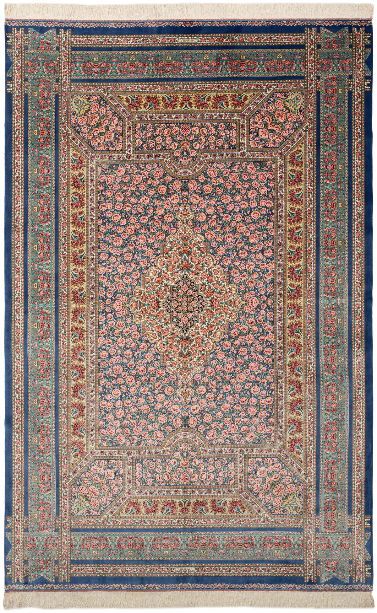 Rechteck Teppich Ghom Design in Blau von Hadorn™ - Lifestyle Image