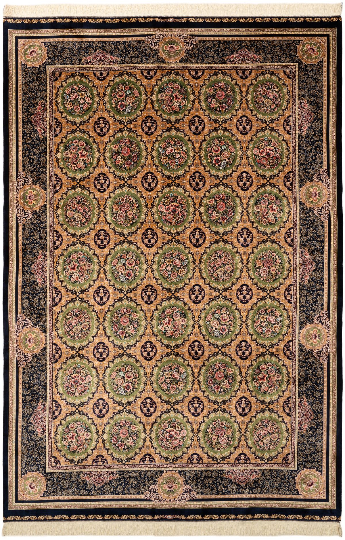 Rechteck Teppich Ghom Design in Grün von Hadorn™ - Lifestyle Image