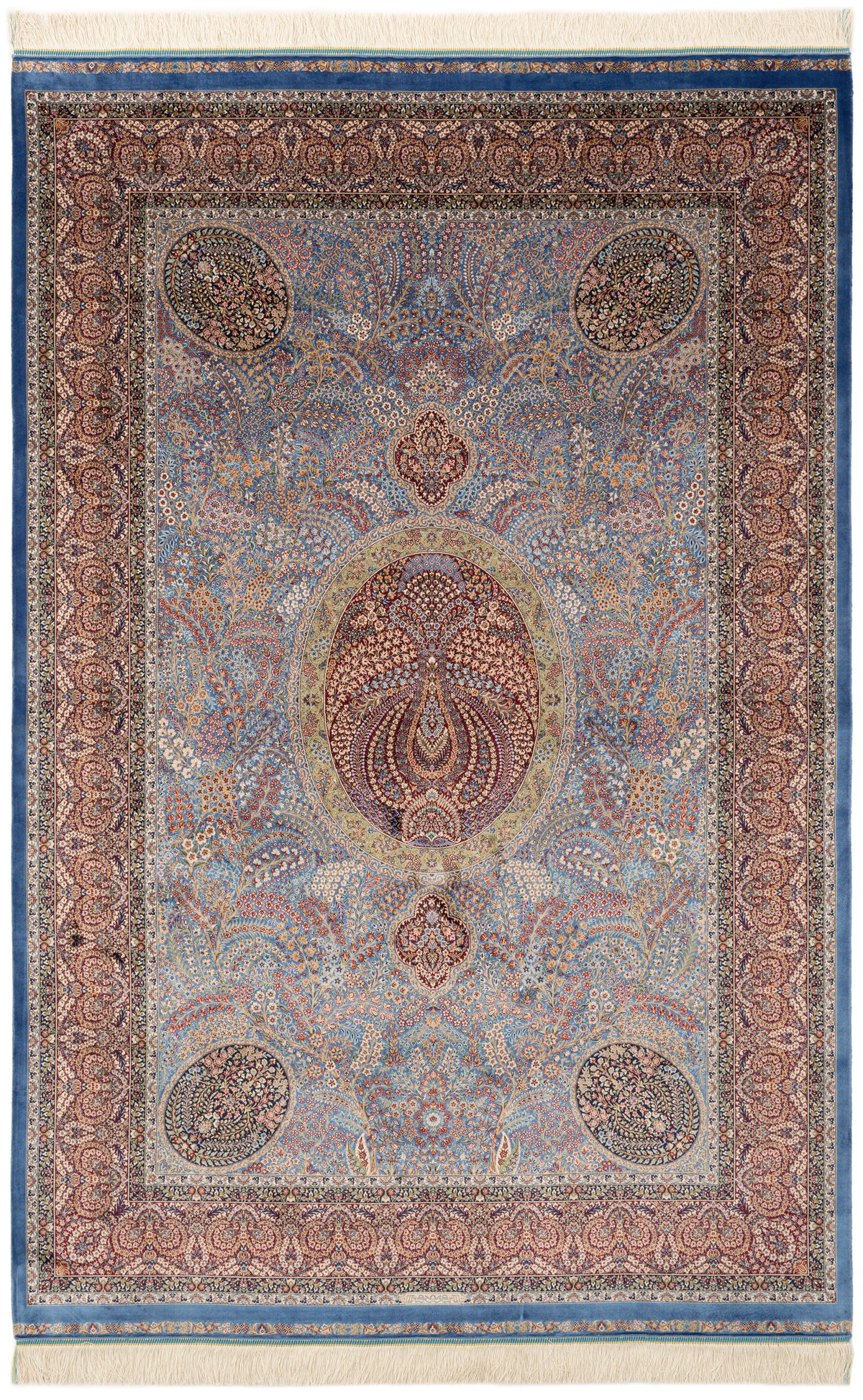 Rechteck Teppich Ghom Design in Blau von Hadorn™ - Lifestyle Image