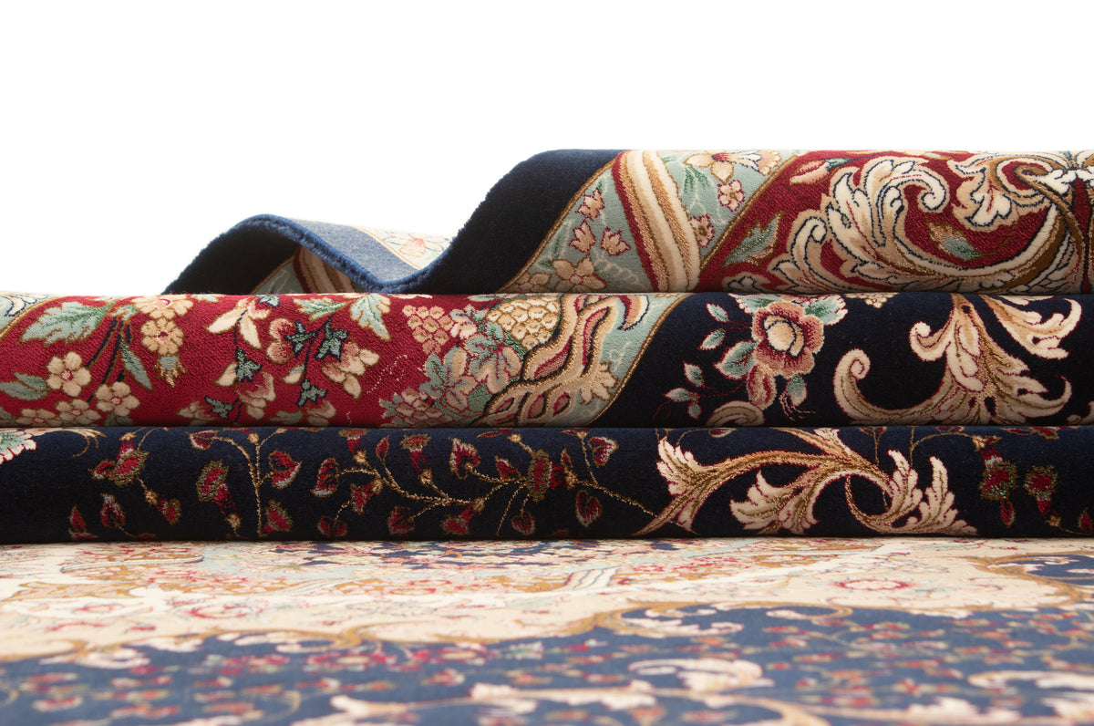 Rechteck Teppich Ghom Design in Dunkelblau von Hadorn™ - Lifestyle Image