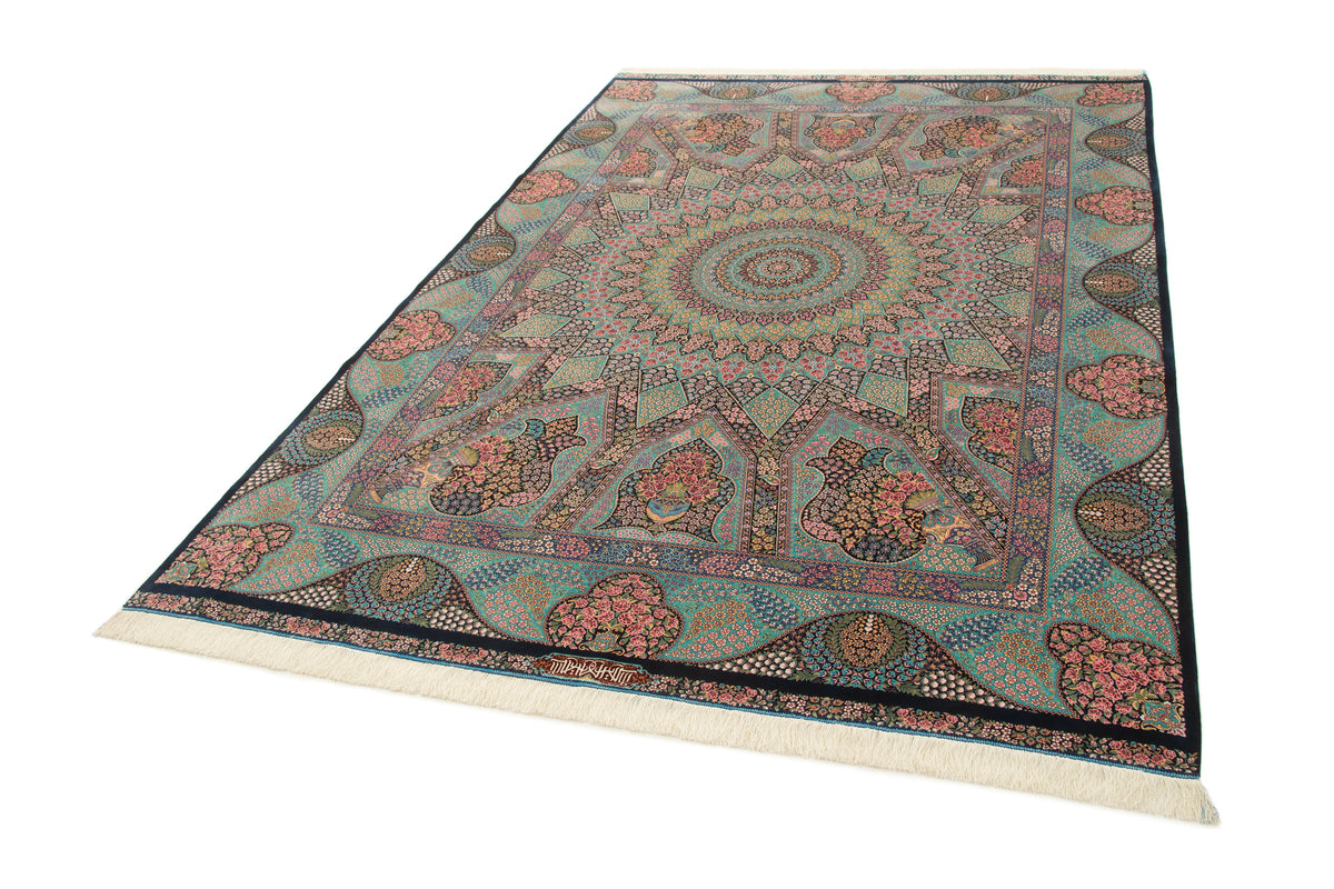 Rechteck Teppich Ghom Design in Blau von Hadorn™ - Lifestyle Image