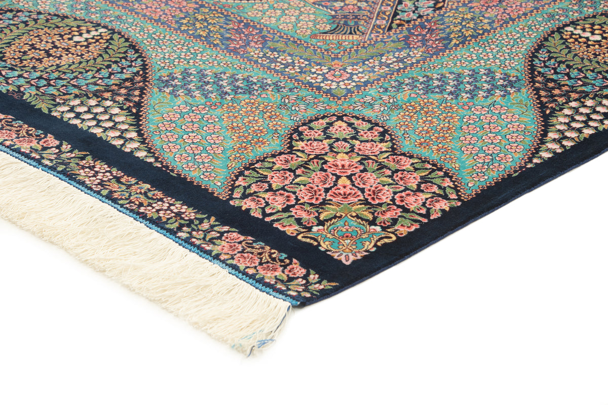 Rechteck Teppich Ghom Design in Blau von Hadorn™ - Lifestyle Image