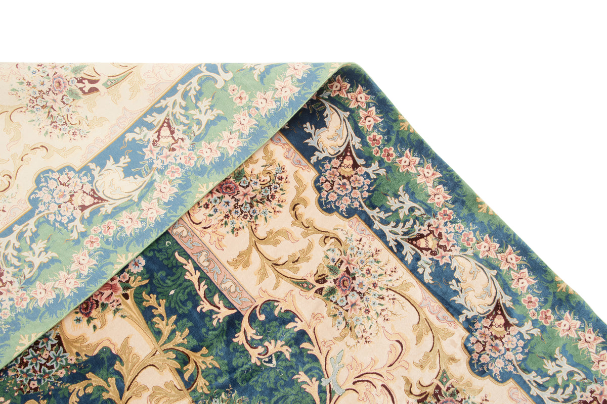 Rechteck Teppich Ghom Design in Grün von Hadorn™ - Lifestyle Image