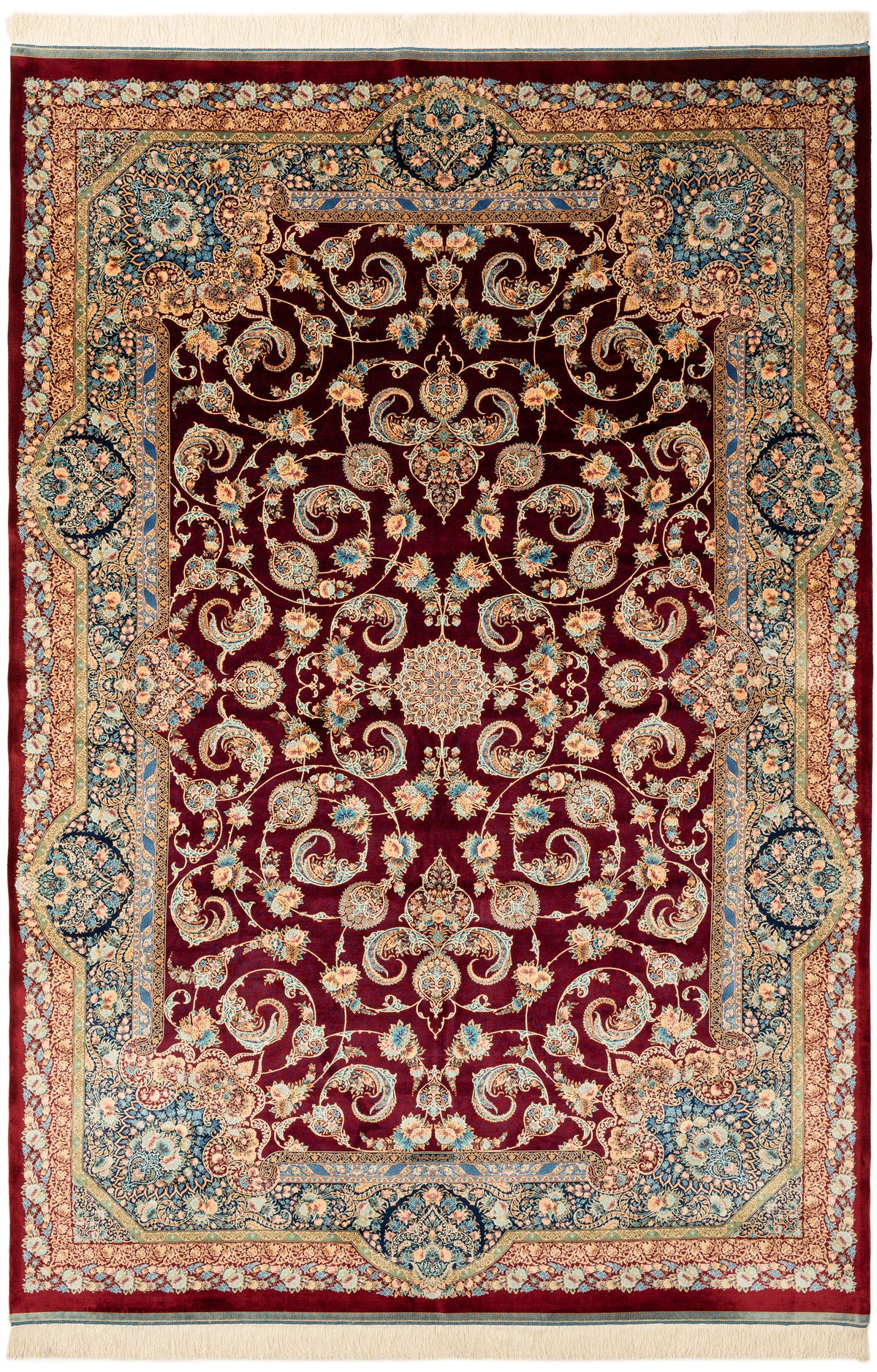 Rechteck Teppich Ghom Design in Rot von Hadorn™ - Lifestyle Image