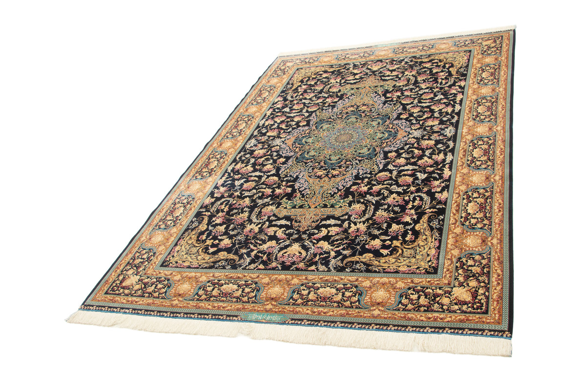 Rechteck Teppich Ghom Design in Dunkelblau von Hadorn™ - Lifestyle Image