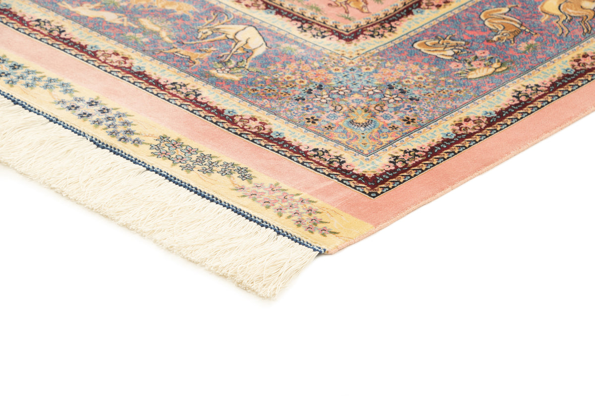 Rechteck Teppich Ghom Design in Rosa von Hadorn™ - Lifestyle Image