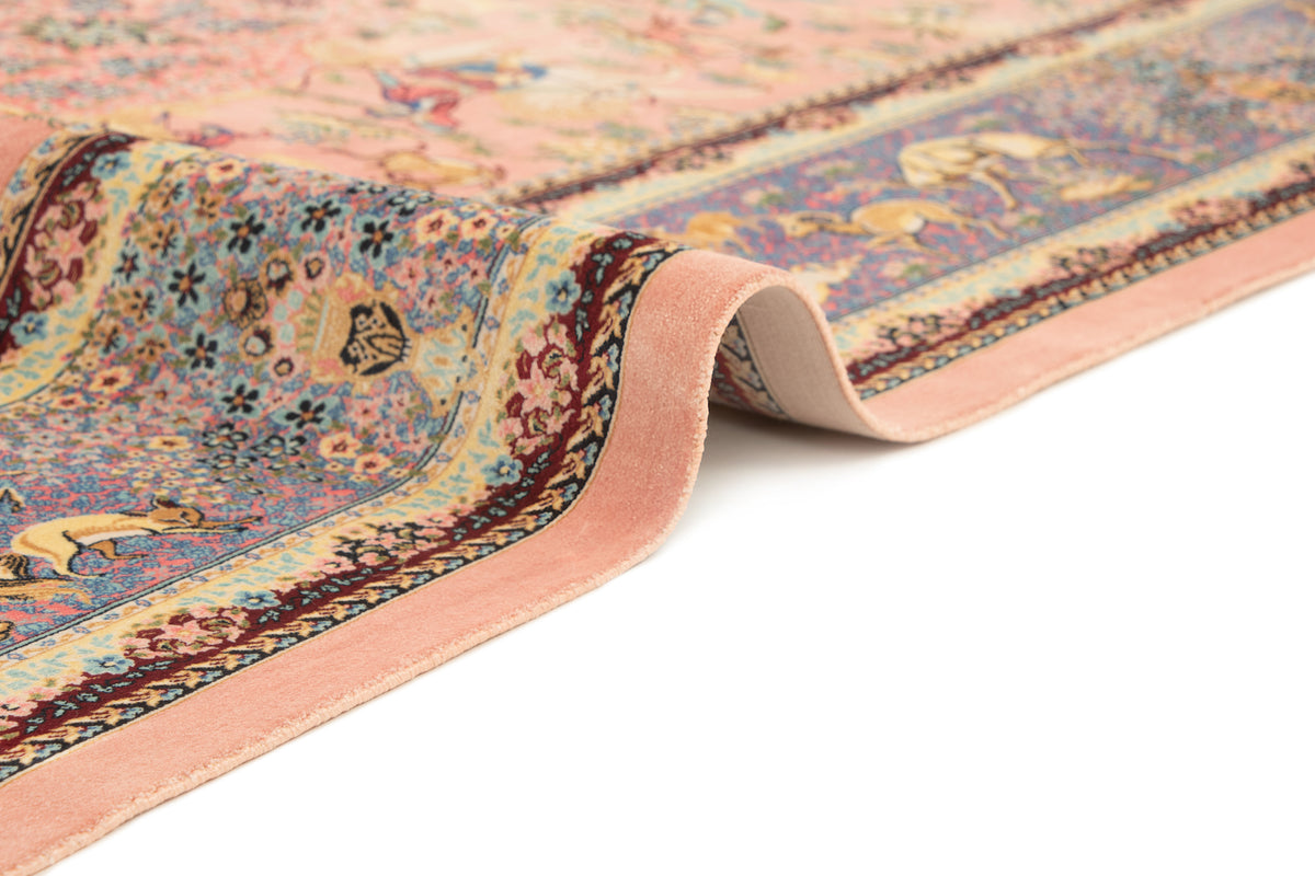 Rechteck Teppich Ghom Design in Rosa von Hadorn™ - Lifestyle Image
