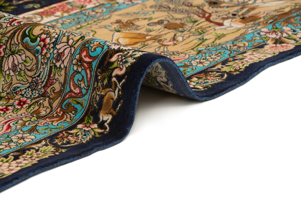 Rechteck Teppich Ghom Design in Dunkelblau von Hadorn™ - Lifestyle Image