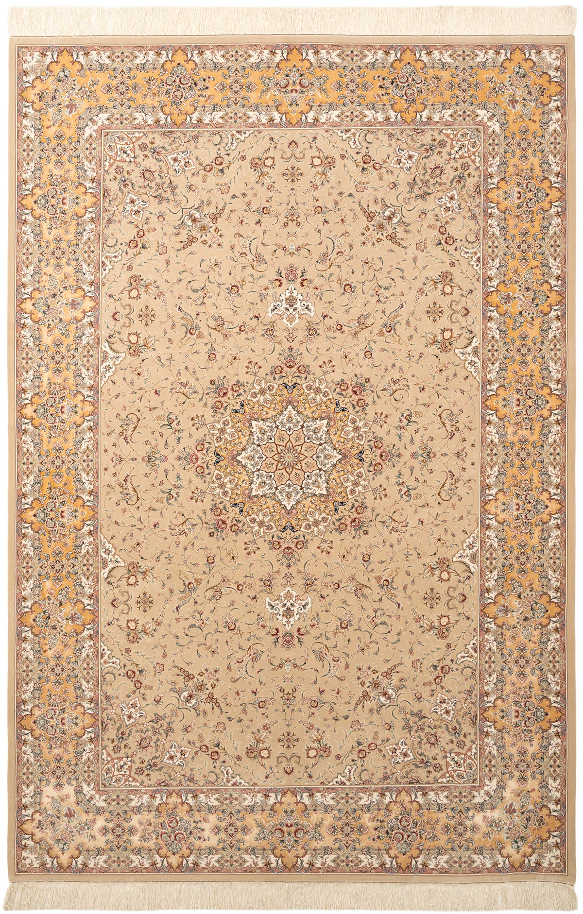 Rechteck Teppich Ghom Design in Beige von Hadorn™ - Lifestyle Image