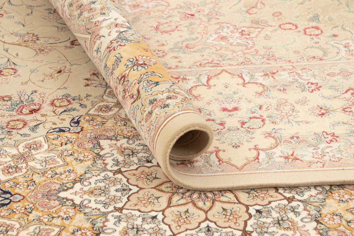 Rechteck Teppich Ghom Design in Beige von Hadorn™ - Lifestyle Image