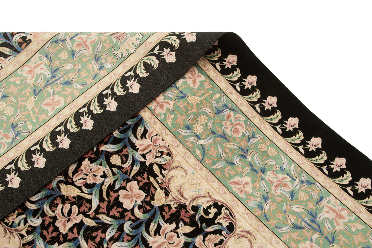 Rechteck Teppich Ghom Design in Schwarz von Hadorn™ - Lifestyle Image