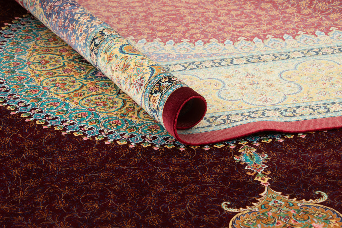 Rechteck Teppich Ghom Design in Rot von Hadorn™ - Lifestyle Image