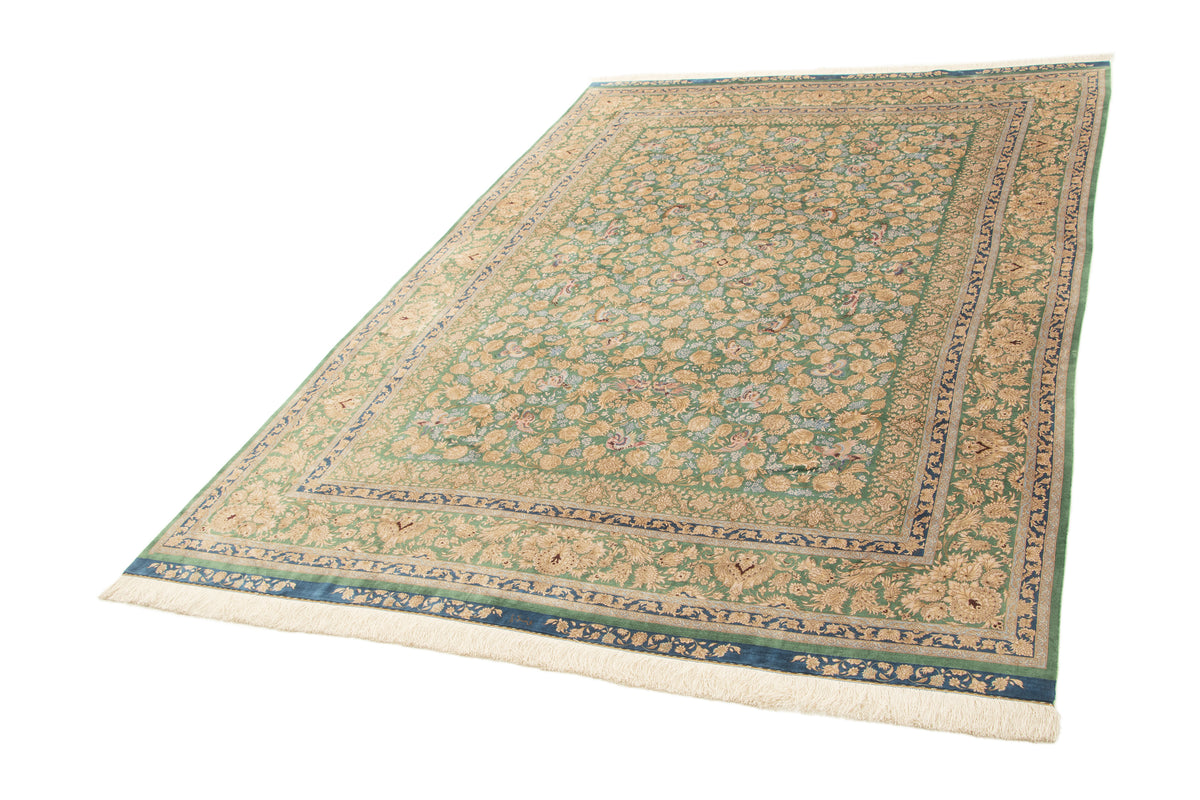 Rechteck Teppich Ghom Design in Grün von Hadorn™ - Lifestyle Image