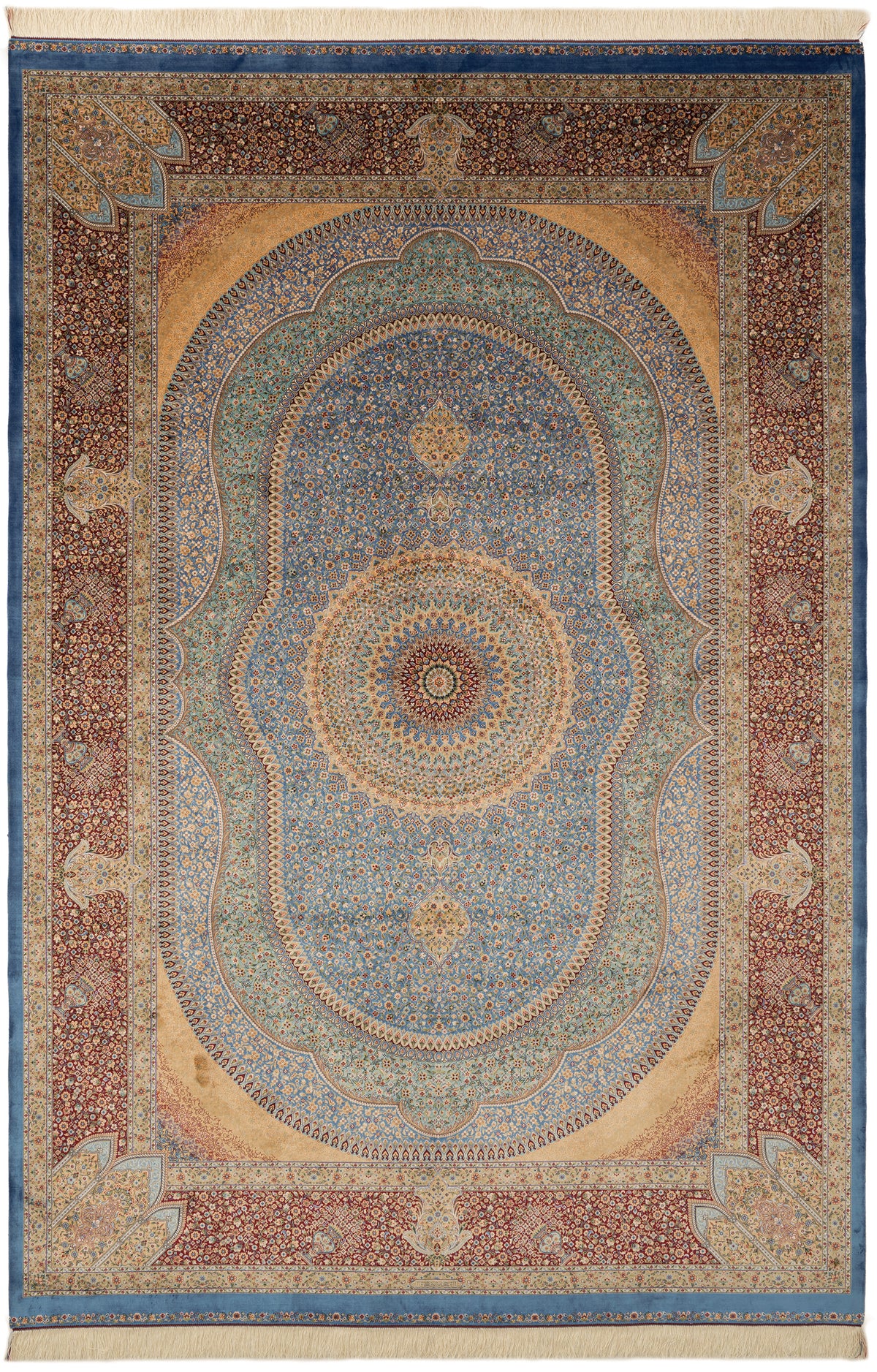 Rechteck Teppich Ghom Design in Blau von Hadorn™ - Lifestyle Image