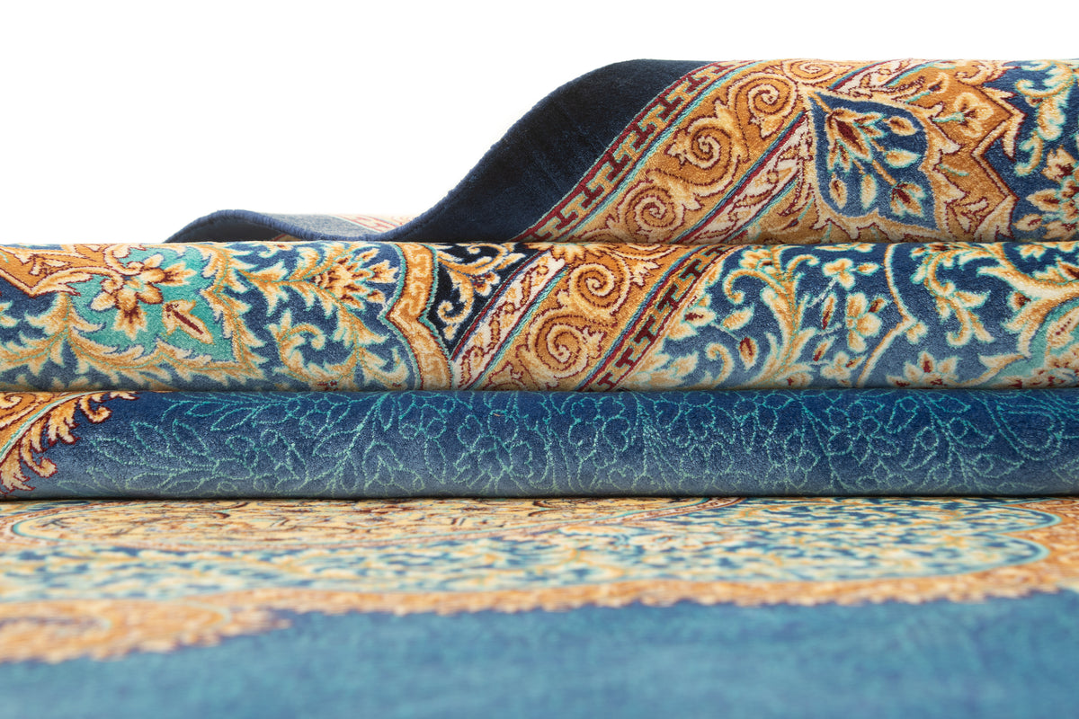 Rechteck Teppich Ghom Design in Blau von Hadorn™ - Lifestyle Image