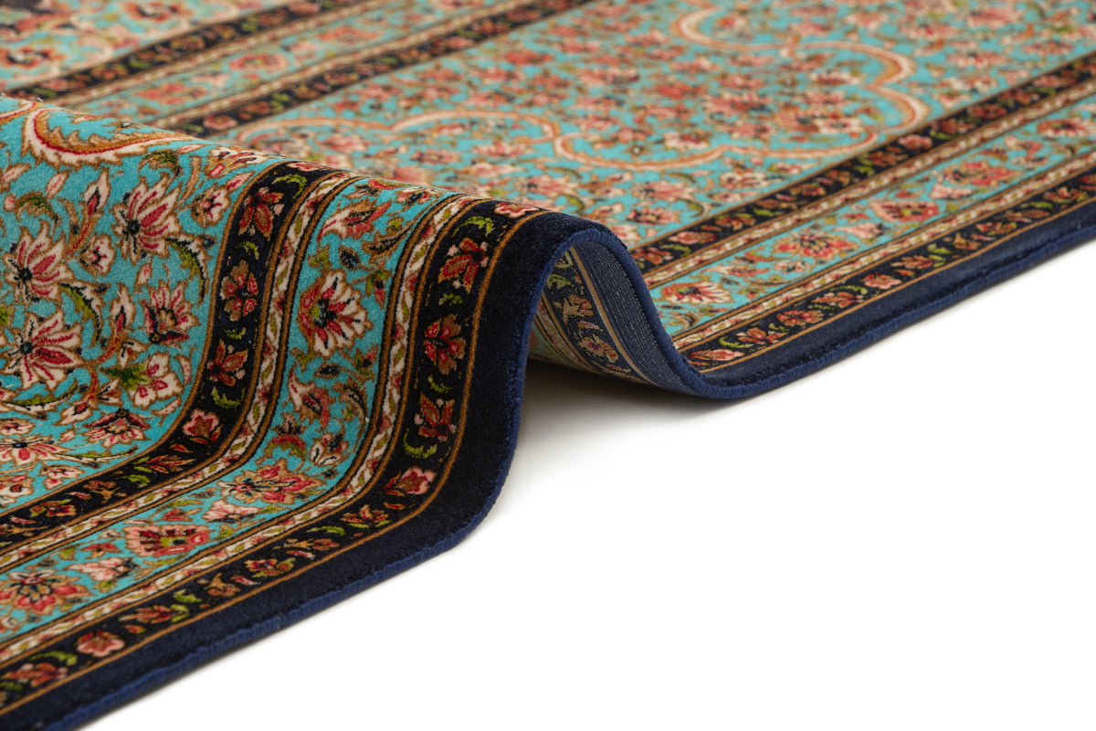 Rechteck Teppich Ghom Design in Dunkelblau von Hadorn™ - Lifestyle Image