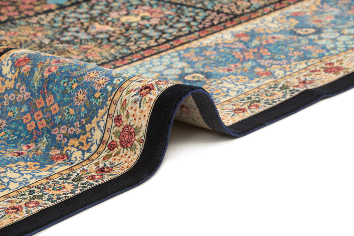 Rechteck Teppich Ghom Design in Dunkelblau von Hadorn™ - Lifestyle Image