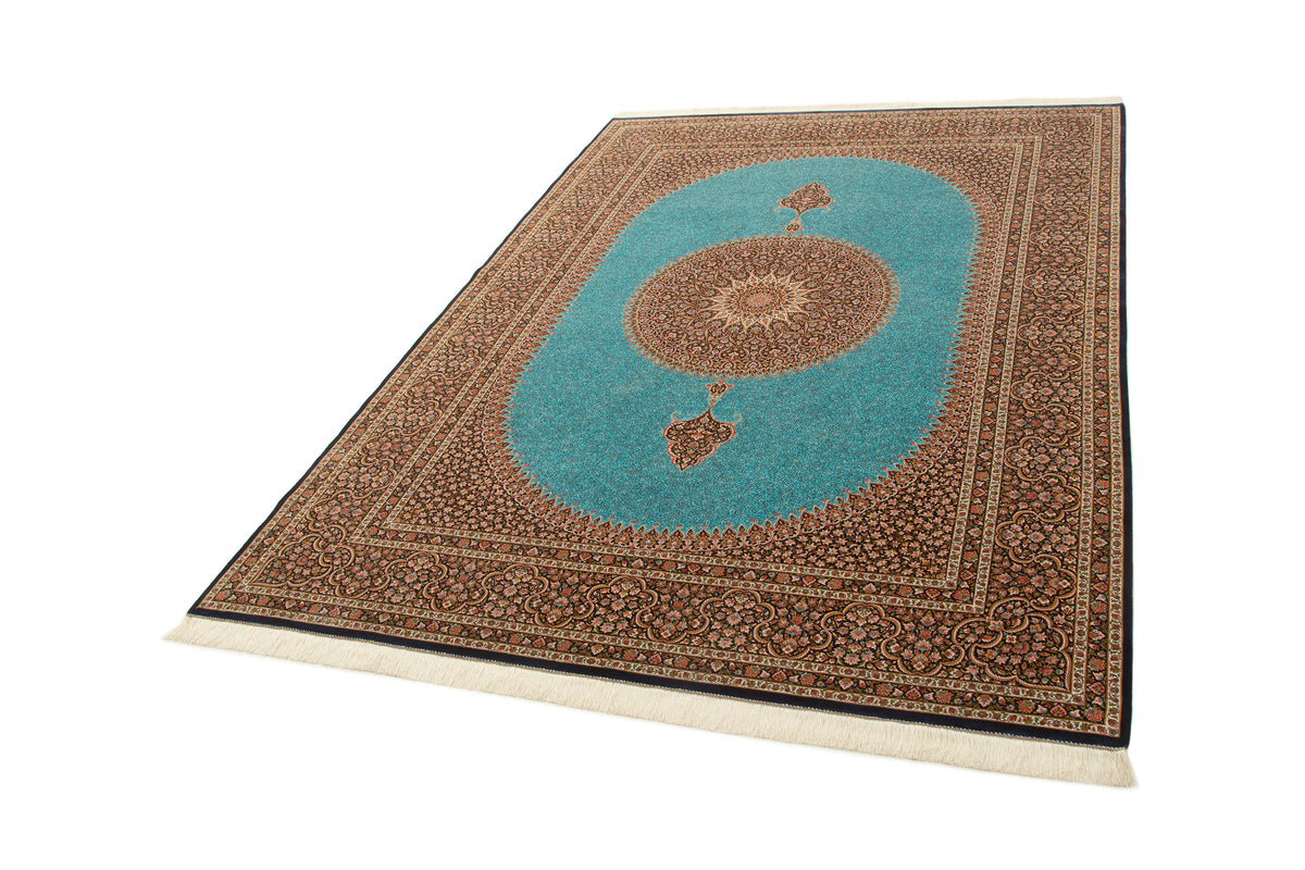 Rechteck Teppich Ghom Design in Blau von Hadorn™ - Lifestyle Image