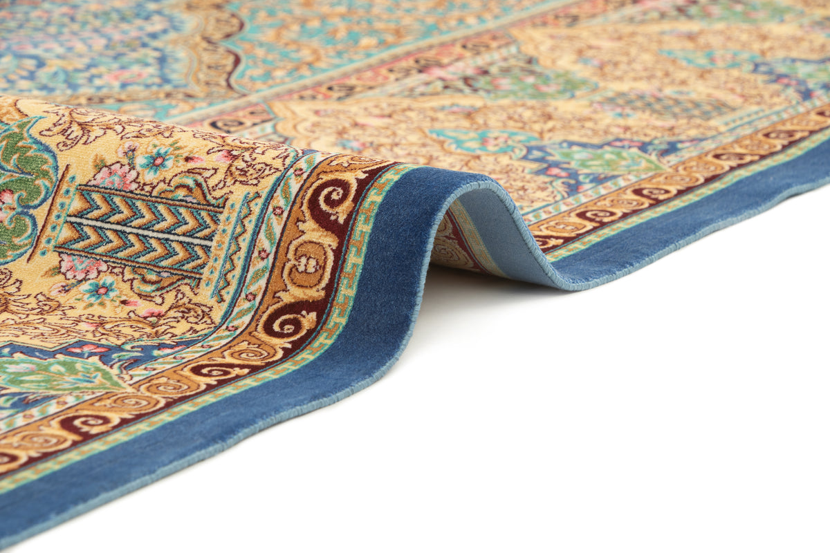 Rechteck Teppich Ghom Design in Blau von Hadorn™ - Lifestyle Image