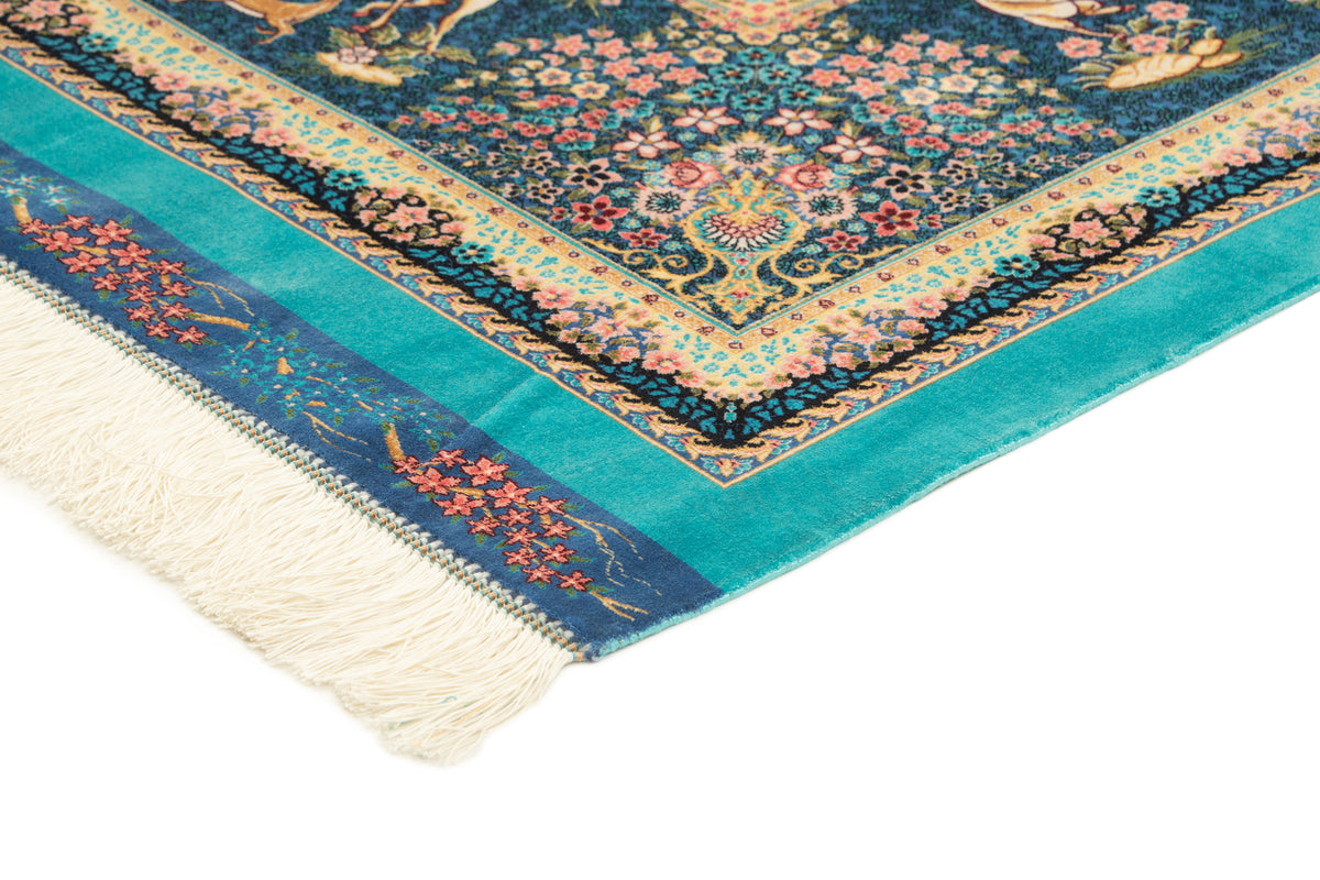 Rechteck Teppich Ghom Design in Blau von Hadorn™ - Lifestyle Image