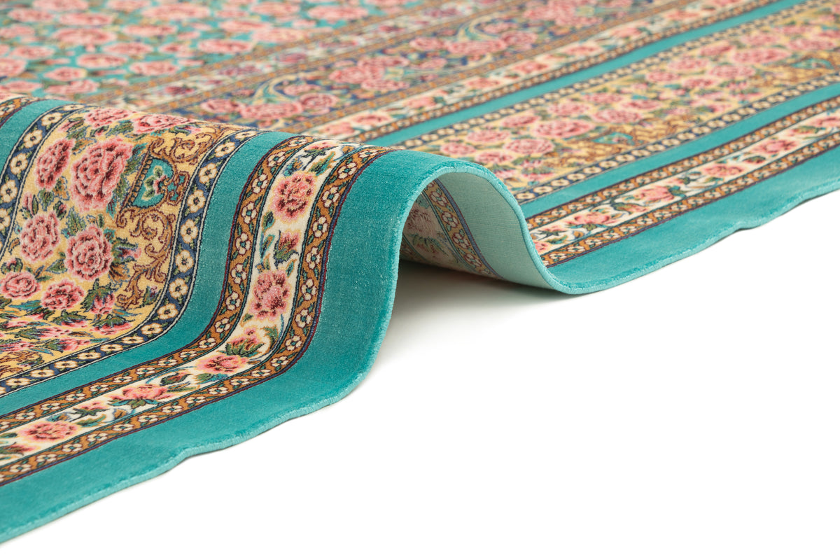 Rechteck Teppich Ghom Design in Türkis von Hadorn™ - Lifestyle Image