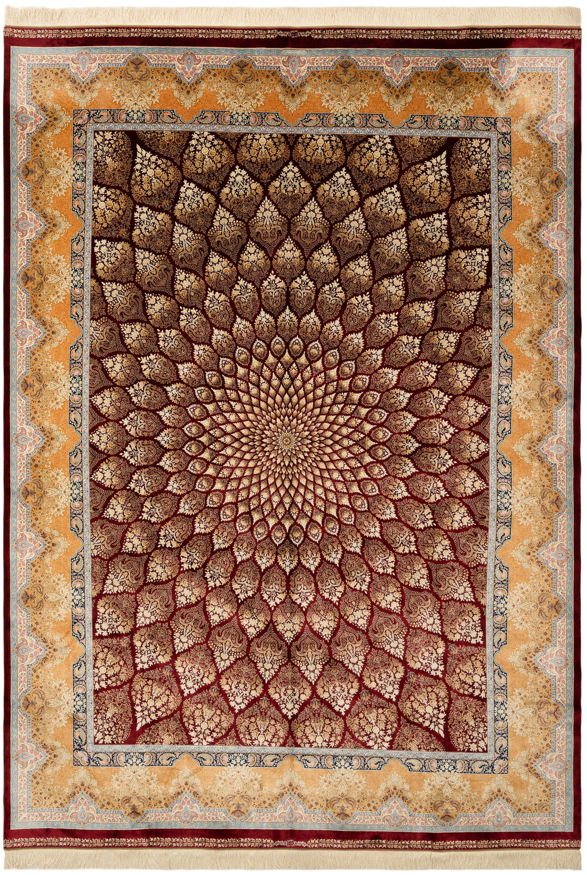 Rechteck Teppich Ghom Design in Burgund von Hadorn™ - Lifestyle Image