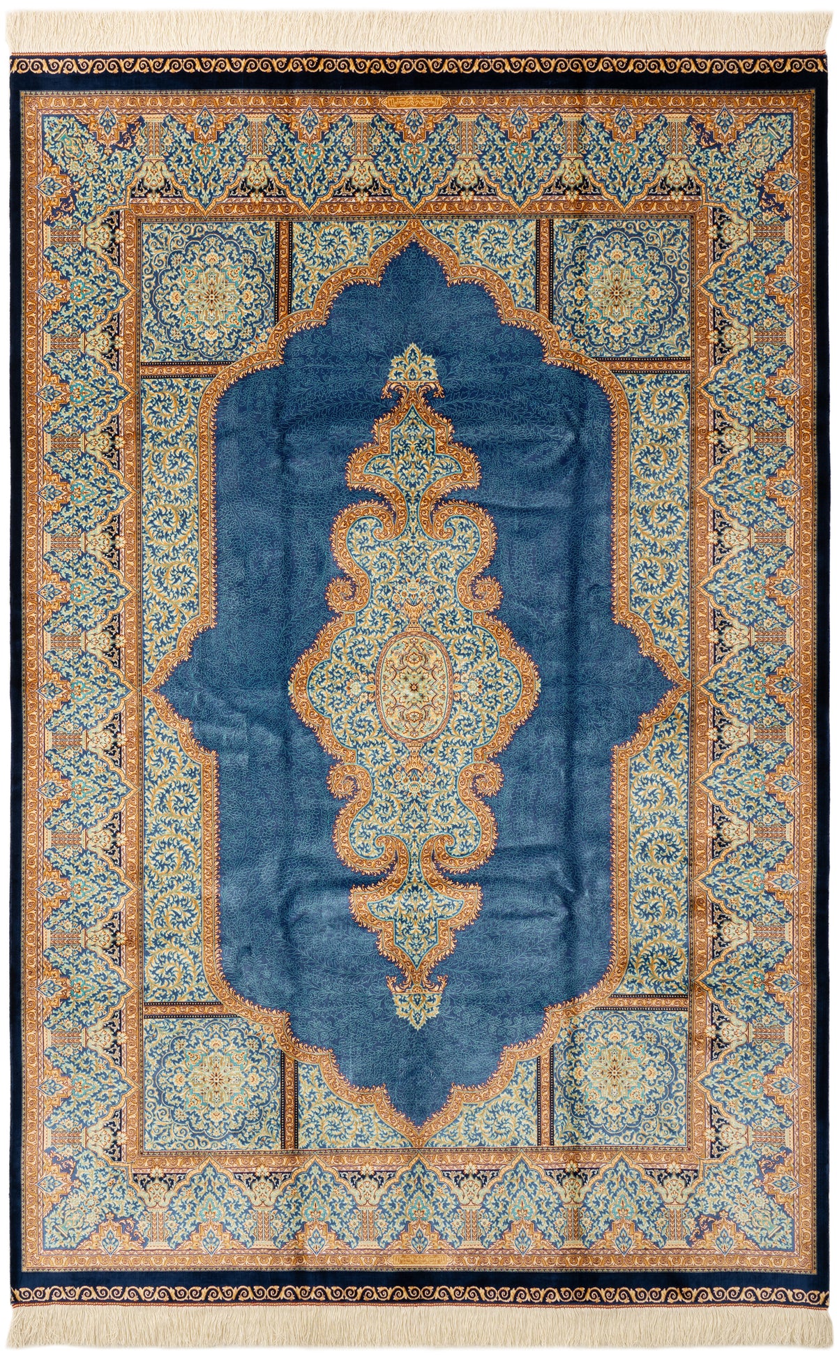Rechteck Teppich Ghom Design in Blau von Hadorn™ - Lifestyle Image