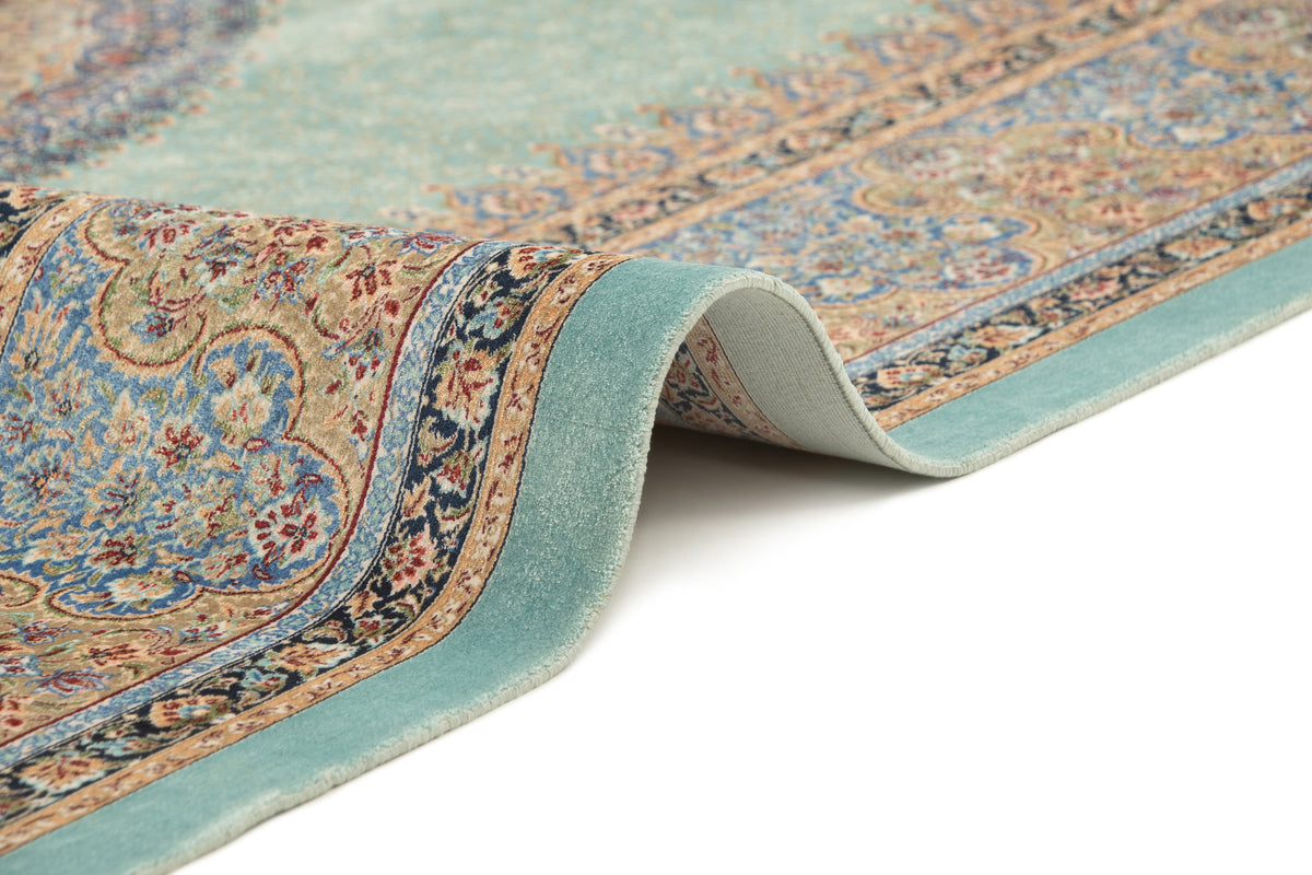 Rechteck Teppich Ghom Design in Grün von Hadorn™ - Lifestyle Image