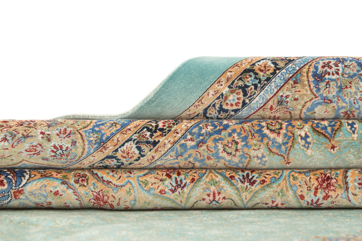 Rechteck Teppich Ghom Design in Grün von Hadorn™ - Lifestyle Image