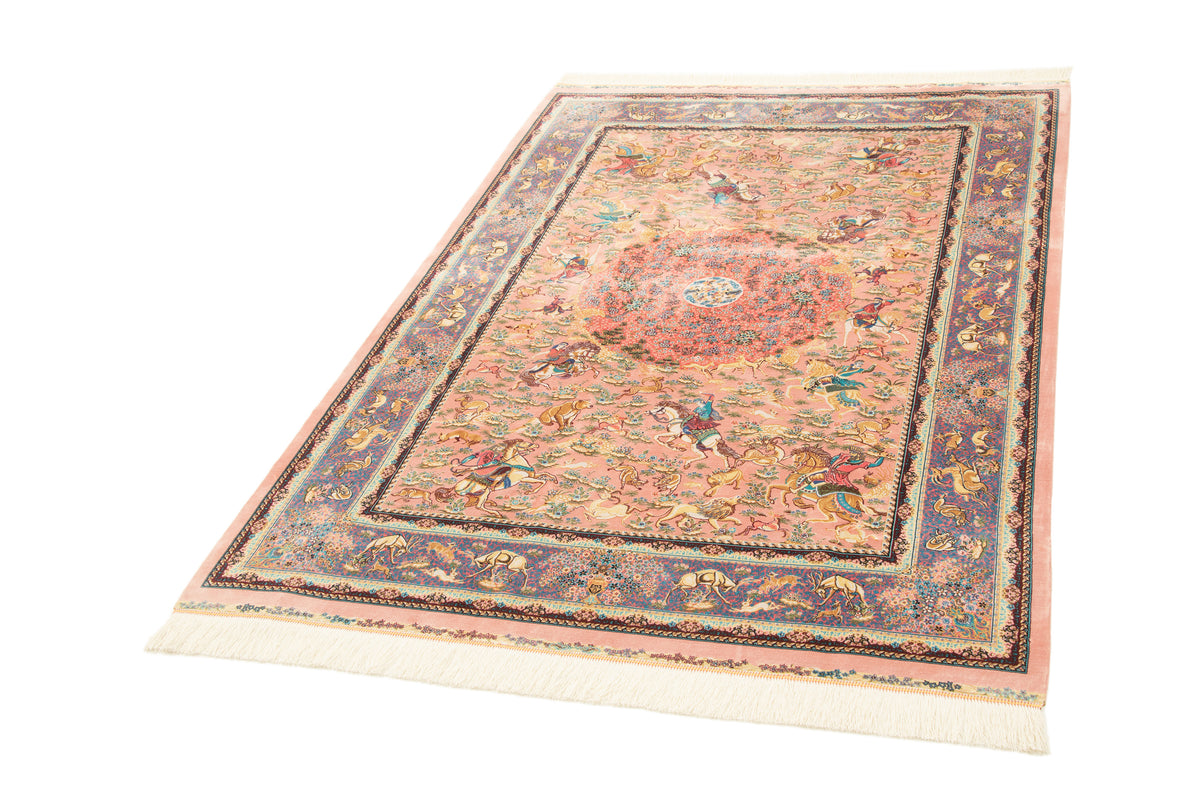 Rechteck Teppich Ghom Design in Rosa von Hadorn™ - Lifestyle Image