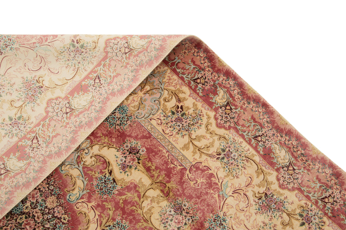 Rechteck Teppich Ghom Design in Rosa von Hadorn™ - Lifestyle Image