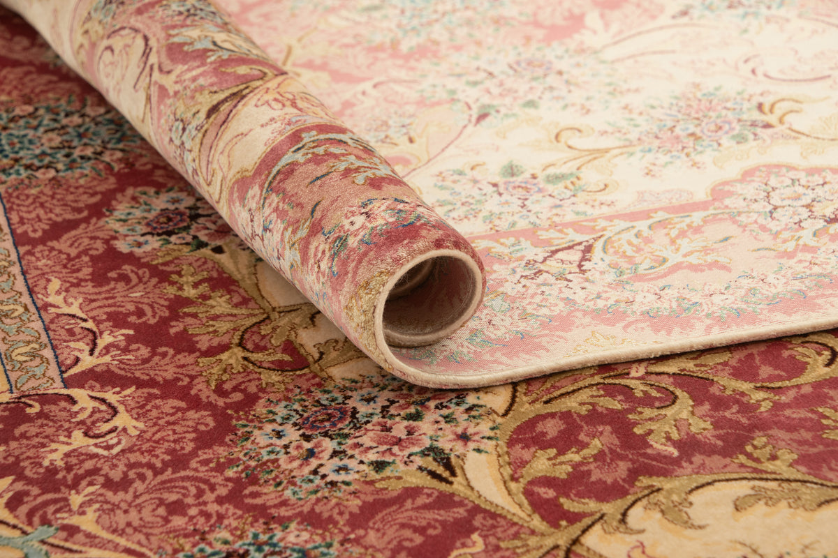Rechteck Teppich Ghom Design in Rosa von Hadorn™ - Lifestyle Image