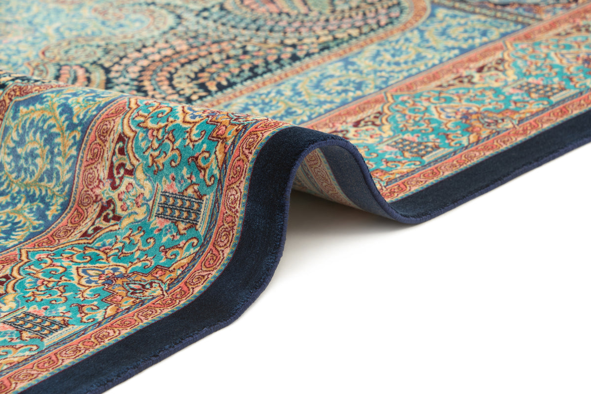 Rechteck Teppich Ghom Design in Dunkelblau von Hadorn™ - Lifestyle Image