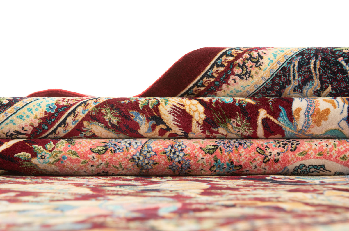 Rechteck Teppich Ghom Design in Rot von Hadorn™ - Lifestyle Image