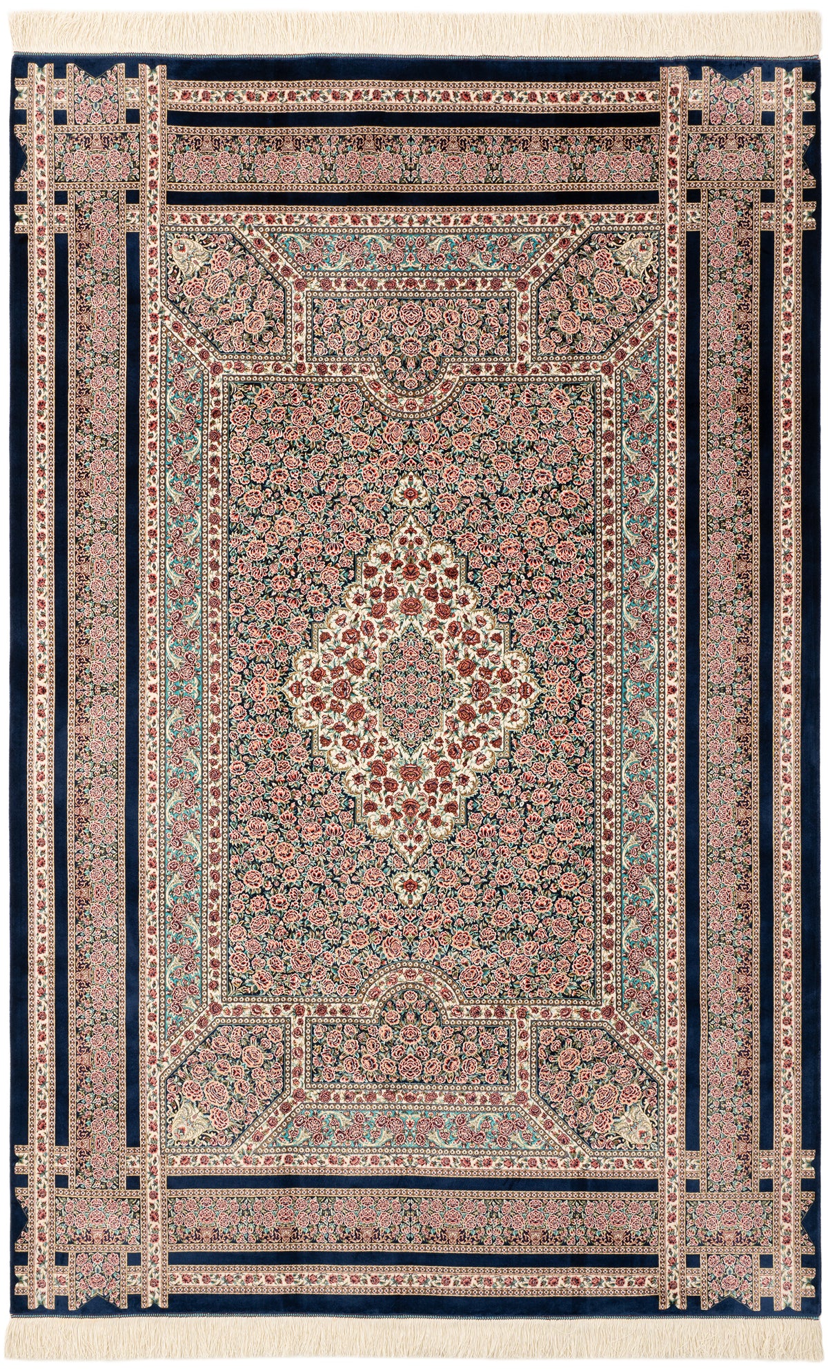 Rechteck Teppich Ghom Design in Rosa von Hadorn™ - Lifestyle Image