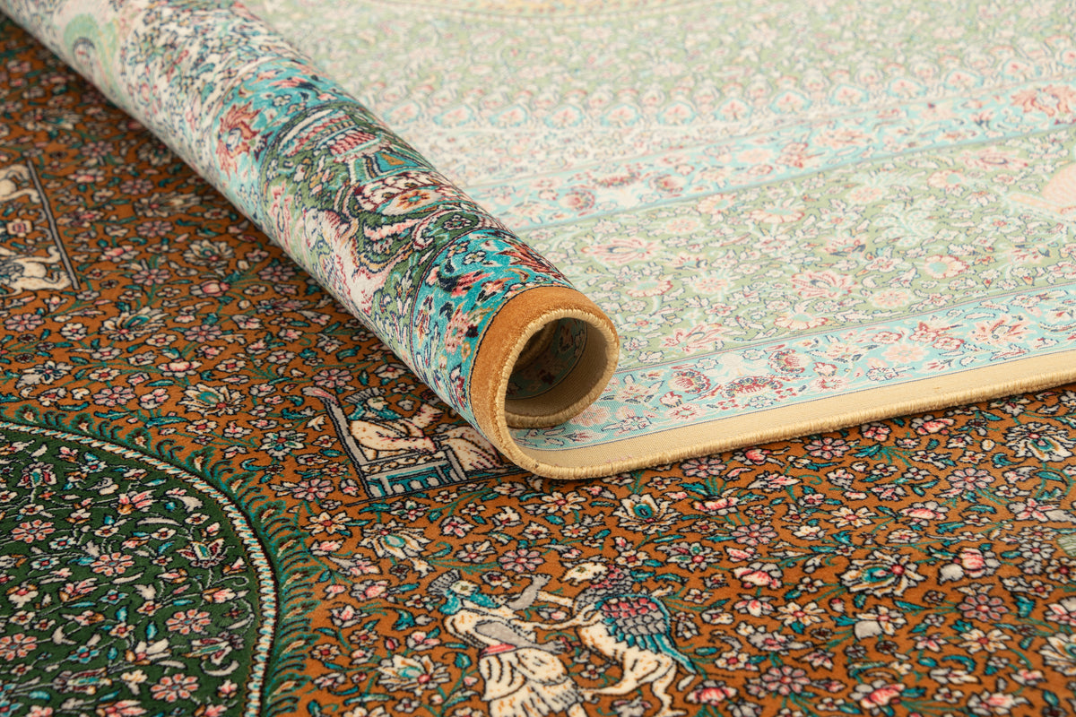 Rechteck Teppich Ghom Design in Grün von Hadorn™ - Lifestyle Image