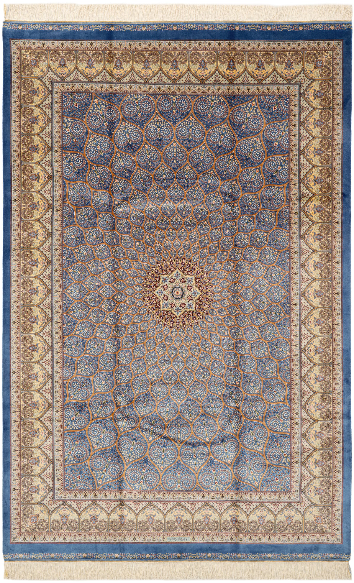 Rechteck Teppich Ghom Design in Blau von Hadorn™ - Lifestyle Image