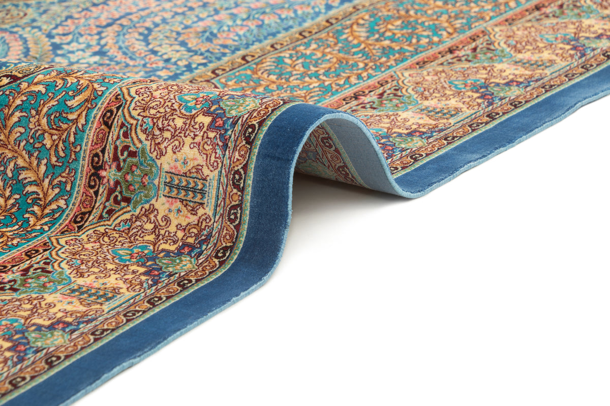 Rechteck Teppich Ghom Design in Blau von Hadorn™ - Lifestyle Image