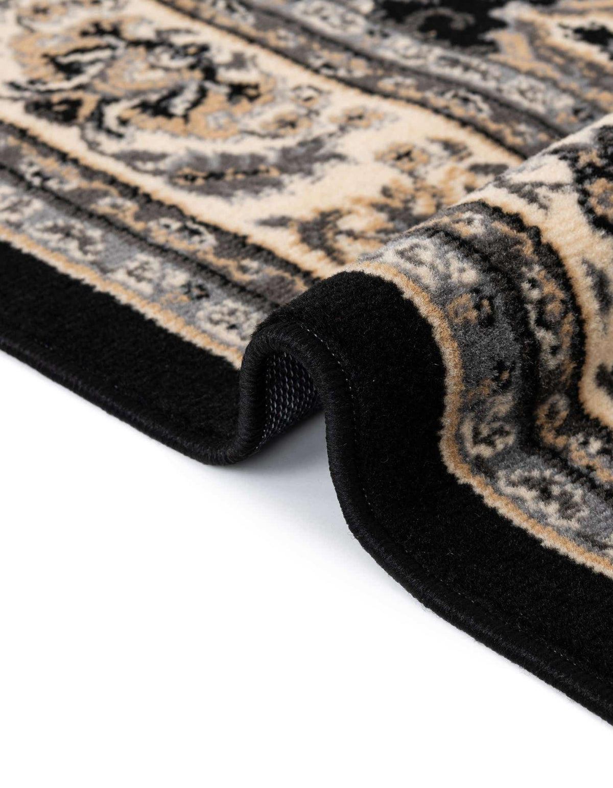 Läufer Teppich Kashan Design in Schwarz von Hadorn™ - Lifestyle Image