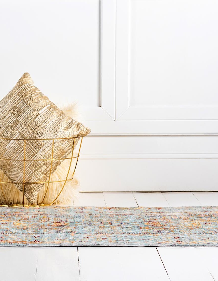 Läufer Teppich Aqua in Hellblau von Hadorn™ - Lifestyle Image