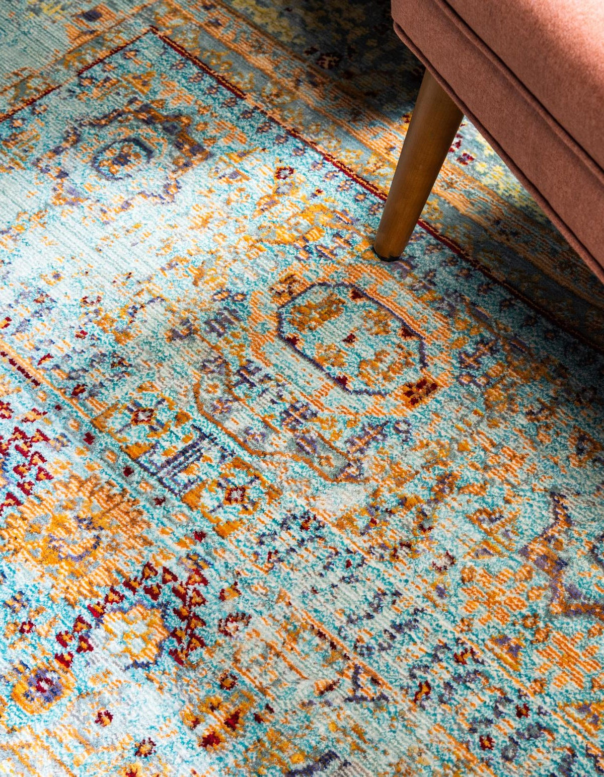 Läufer Teppich Aqua in Hellblau von Hadorn™ - Lifestyle Image