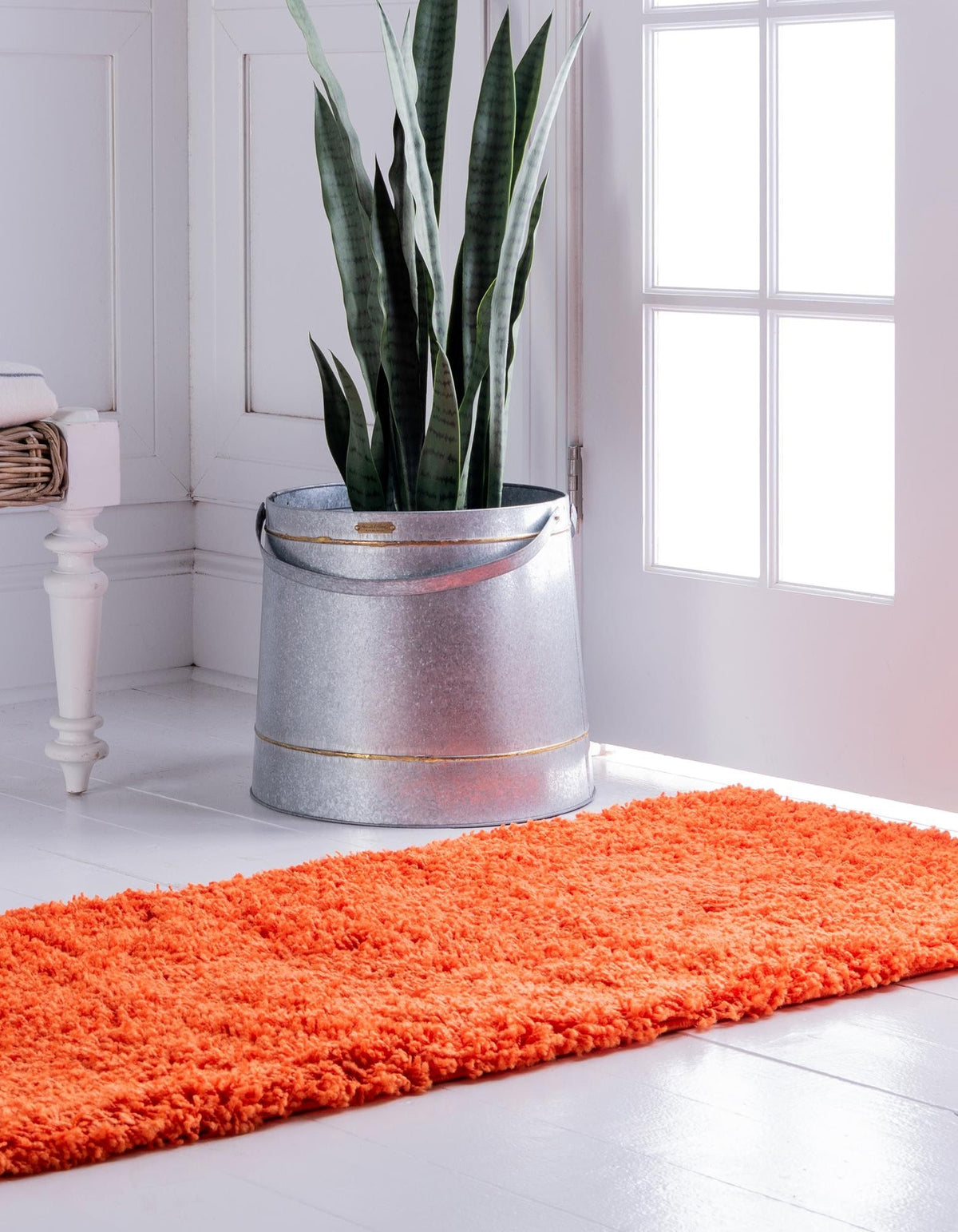 Läufer Hochflorteppich Solid Shag in Orange von Hadorn™ - Lifestyle Image