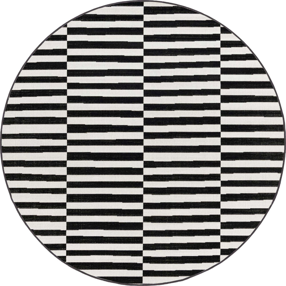 Rund Teppich Tribeca in Schwarz von Hadorn™ - Lifestyle Image