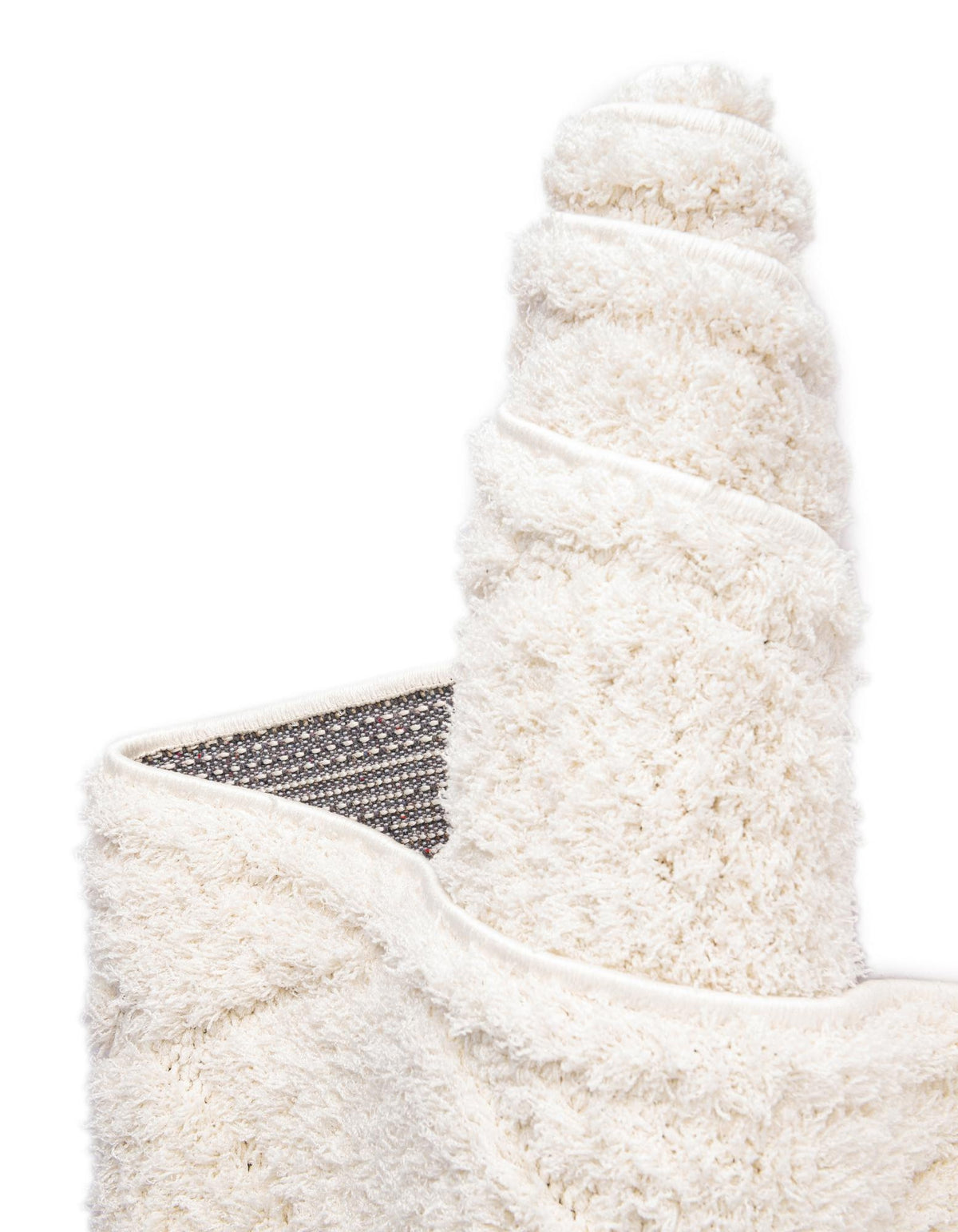 Rechteck Hochflorteppich Trellis Shag in Elfenbein von Hadorn™ - Lifestyle Image