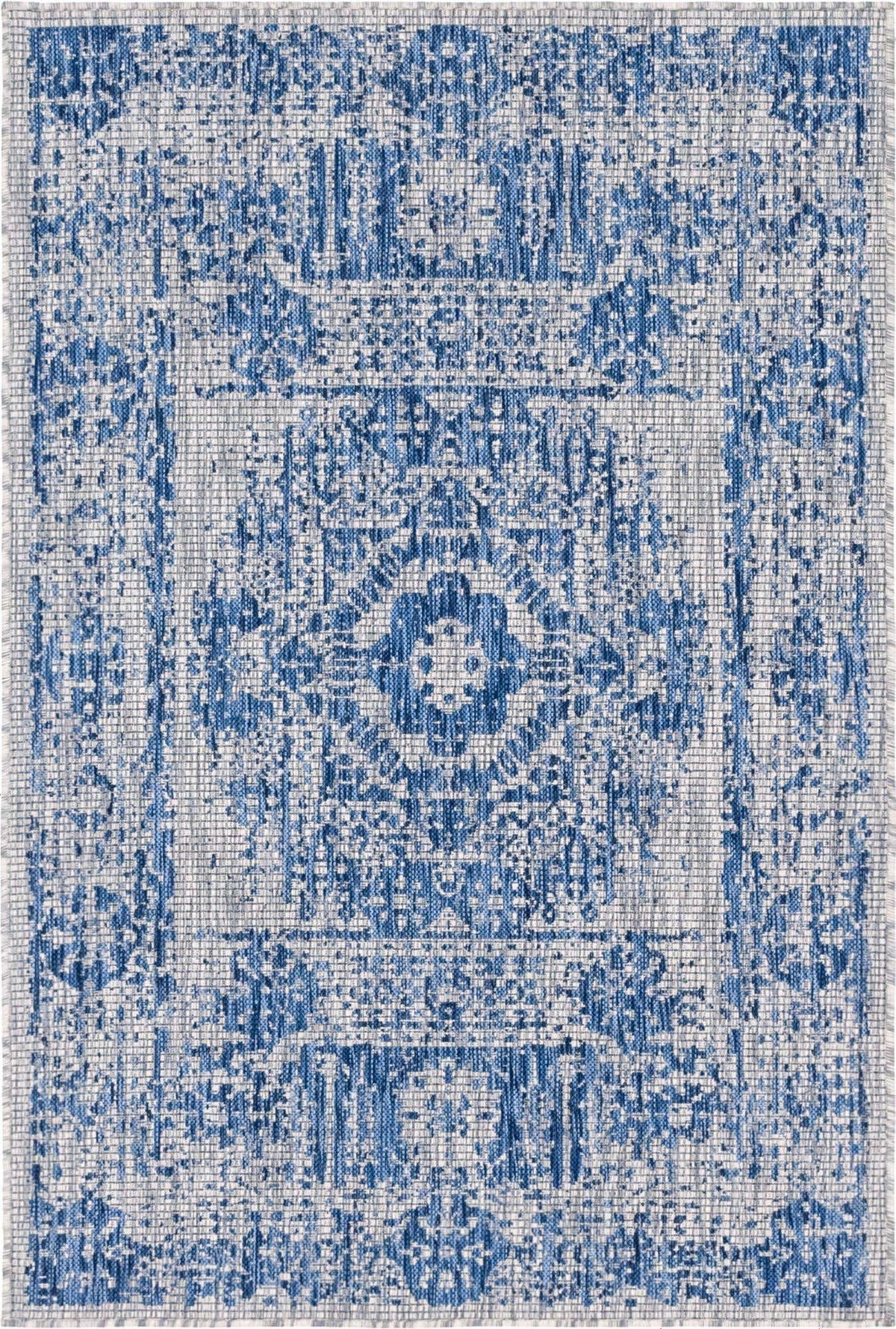 Rechteck Outdoor Teppich Outdoor Traditional in Blau von Hadorn™ - Lifestyle Image