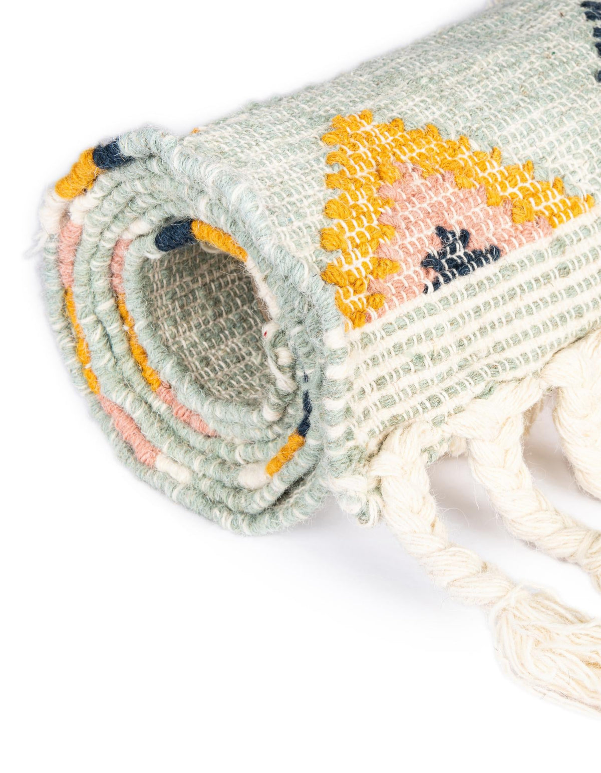 Rechteck Handgeflochten Teppich Arizona in Helles Aqua von Hadorn™ - Lifestyle Image