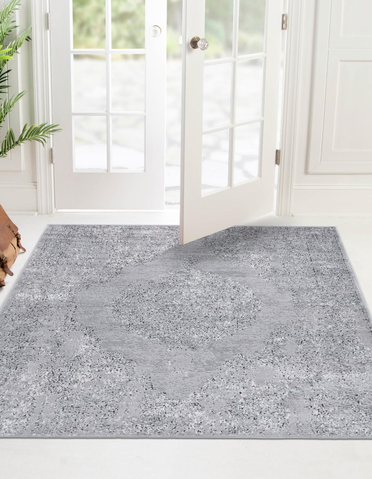 Quadratisch Teppich Oregon in Grau von Hadorn™ - Lifestyle Image