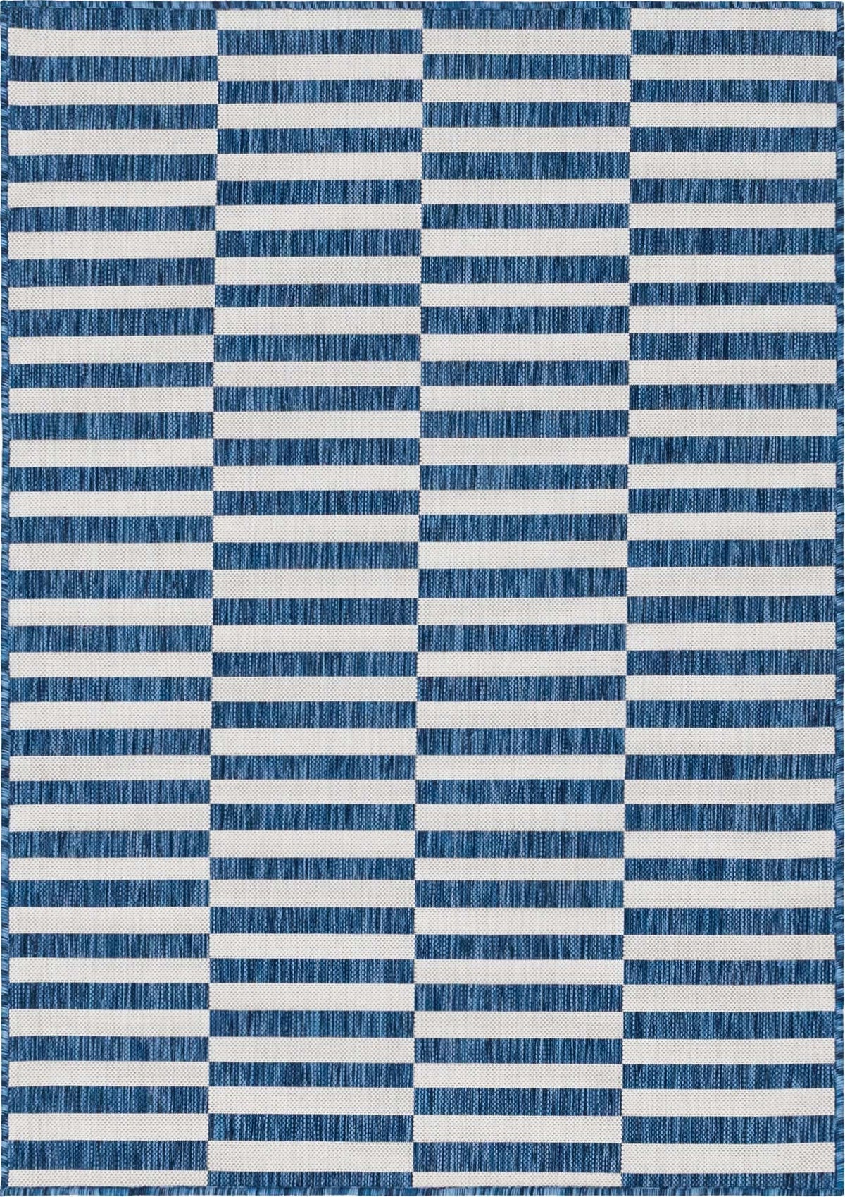 Rechteck Outdoor Teppich Outdoor Striped in Blau von Hadorn™ - Lifestyle Image