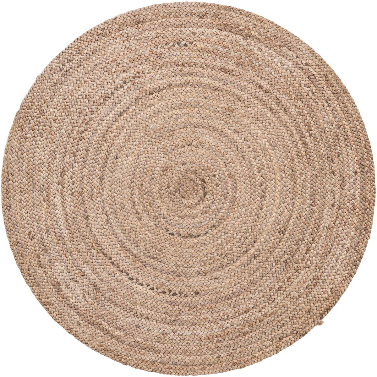 Rund Handgeflochten Teppich Braided Jute in Natürlich von Hadorn™ - Lifestyle Image